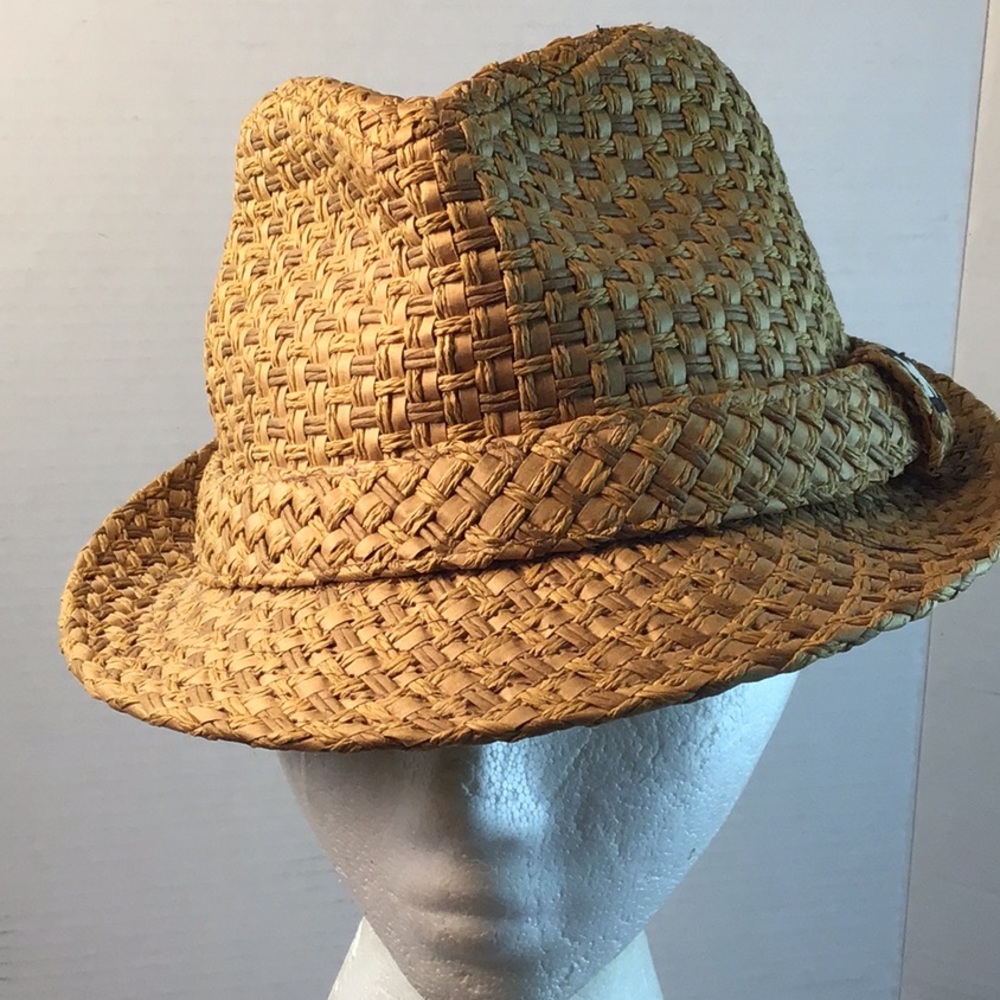 Unisex Kenny K Straw Fedora Size S ( 56 CM )